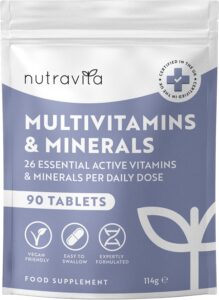26 Essential Vegan Multivitamin Tablets by Nutravita