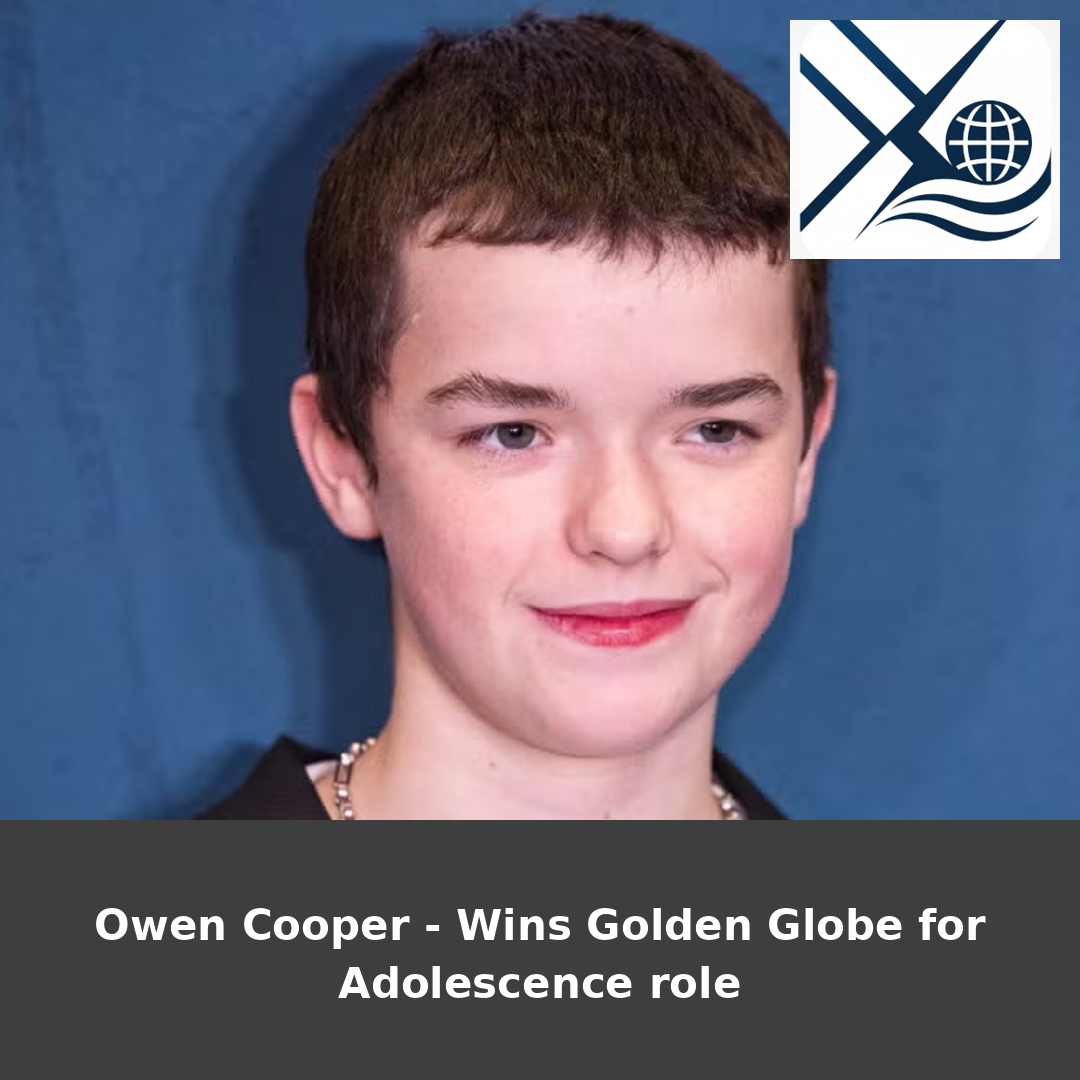 Jan26Mag Owen Cooper – Wins Golden Globe for Adolescence role